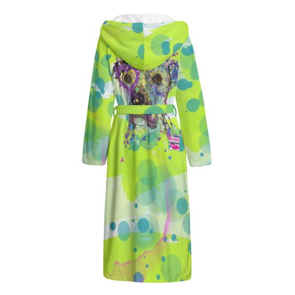 Bunter Bademantel Dio aus Flanell – flauschig & farbenfroh, Größen S–2XL